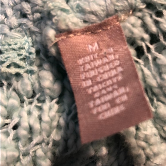 Anthropologie Knitted & Knotted aqua sweater - Picture 5 of 7